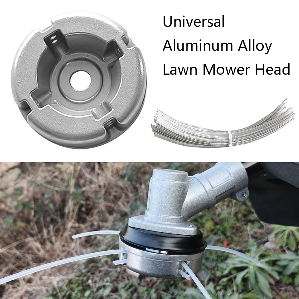 

Universal Aluminum Trimmer Head with 4pcs/20pcs Trimmer Lines for Brush Cutter Grass Trimmer Lawn Mower Accessories