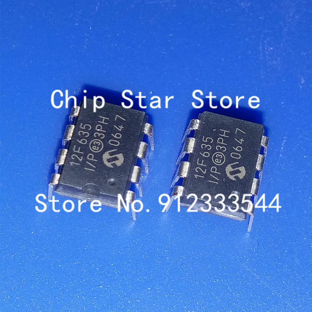 1pcs PIC12F635-I/P PIC12F635 DIP8 8Bit MCU Flash PIC12 Family PIC12F6xx Series Microcontrollers 100%New And Original