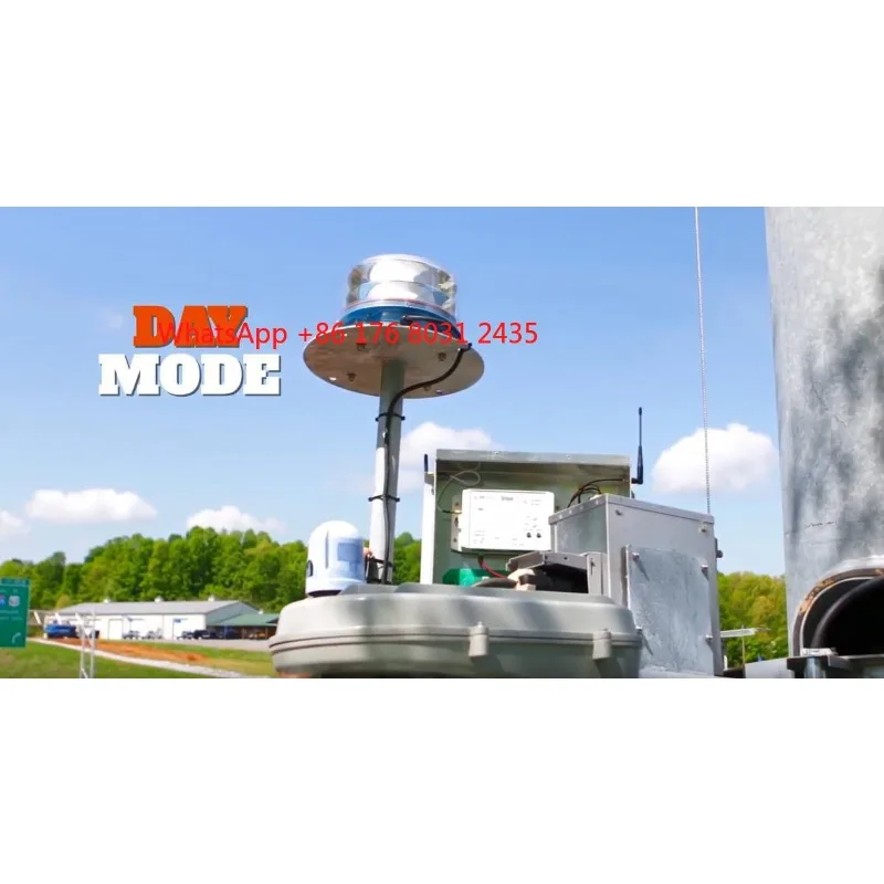 L-864/L-865 LED متوسط الكثافة وامض مزدوج أحمر/أبيض منارة مع (IR) 40 FPM ICAO أضواء تحذير