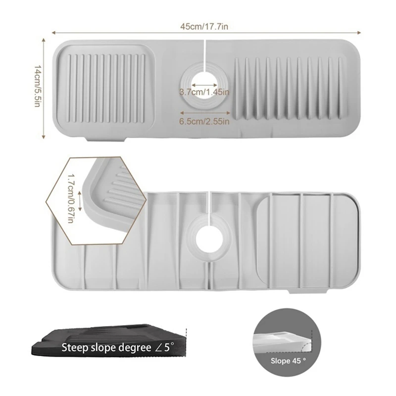 실리콘 싱크대 수도꼭지 매트, 주방 싱크대 스플래시 가드, 수도꼭지 손잡이, 드립 캐처 트레이, 주방 욕실 카운터용, 내구성