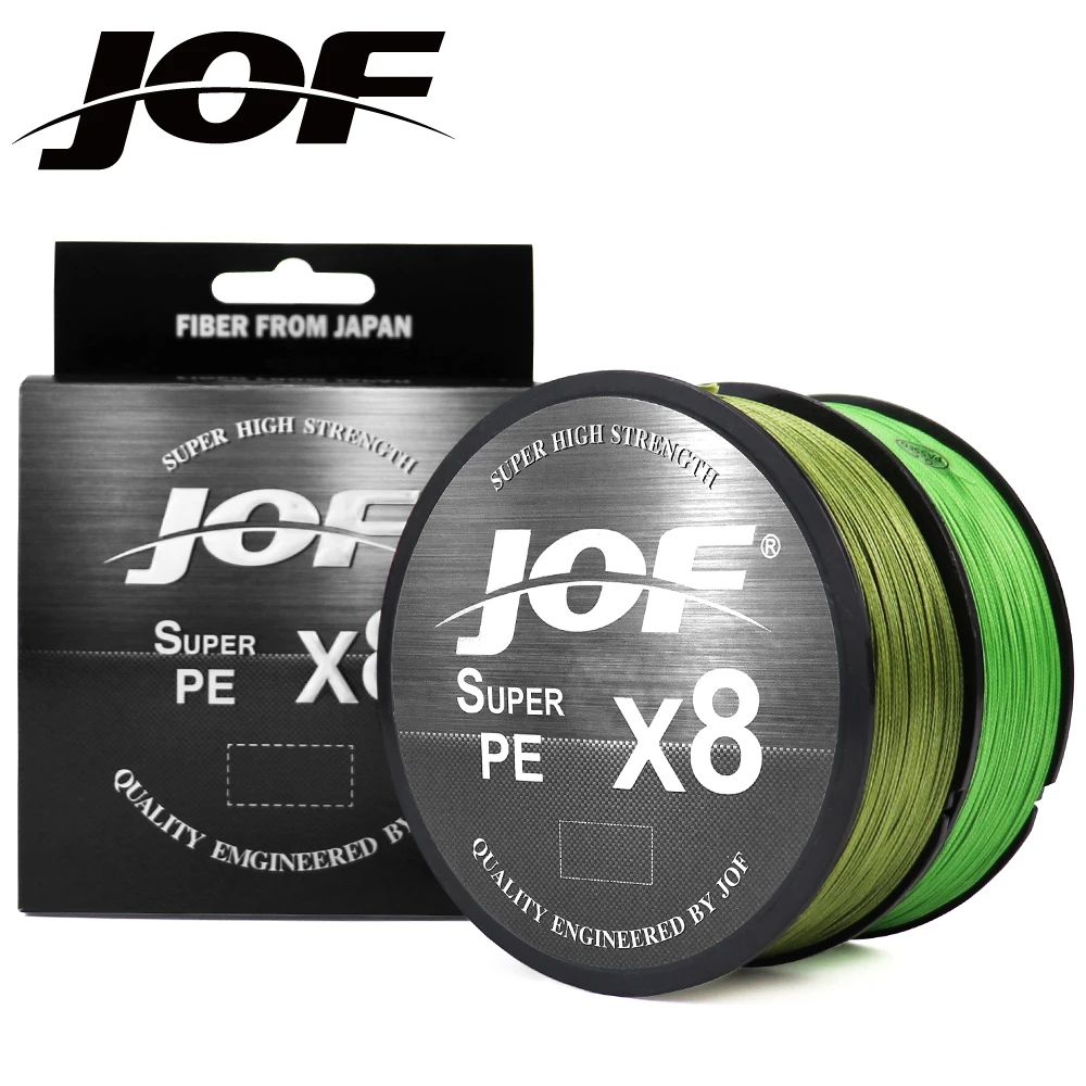 

JOF Brand SUPER PE Fishing Line 150M 300M 500M 8 Strands Braided Fishing Line Multifilament PE Line 15 -100LB