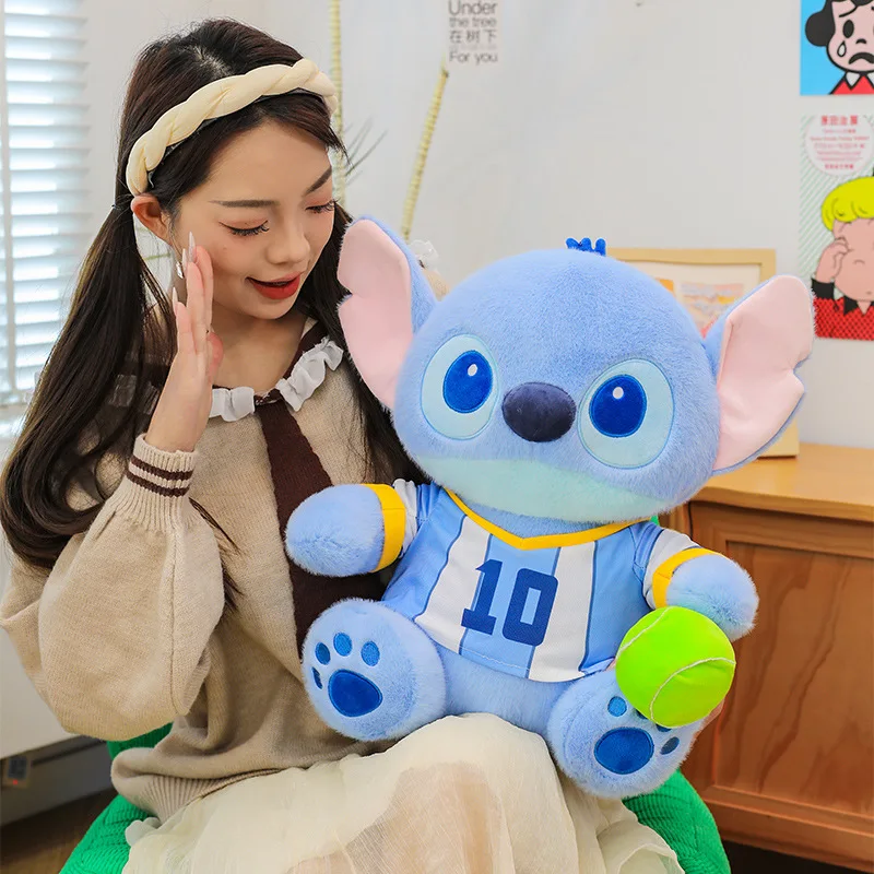 Kawaii Stitch Plush Toy Stitch Basketball Filled Doll Cute Stuffed Animal for Kids Birthday Xmas Gift Soft Plushie Wholesale