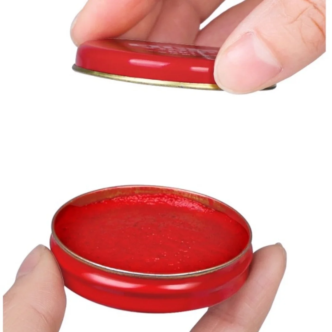 منصات الحبر الأحمر لختم ختم الحبر لصق بصمة Stamps الوسادة المحمولة الحبر الطين مختمة ل بصمة اللوحة بطاقة ختم الحرفية