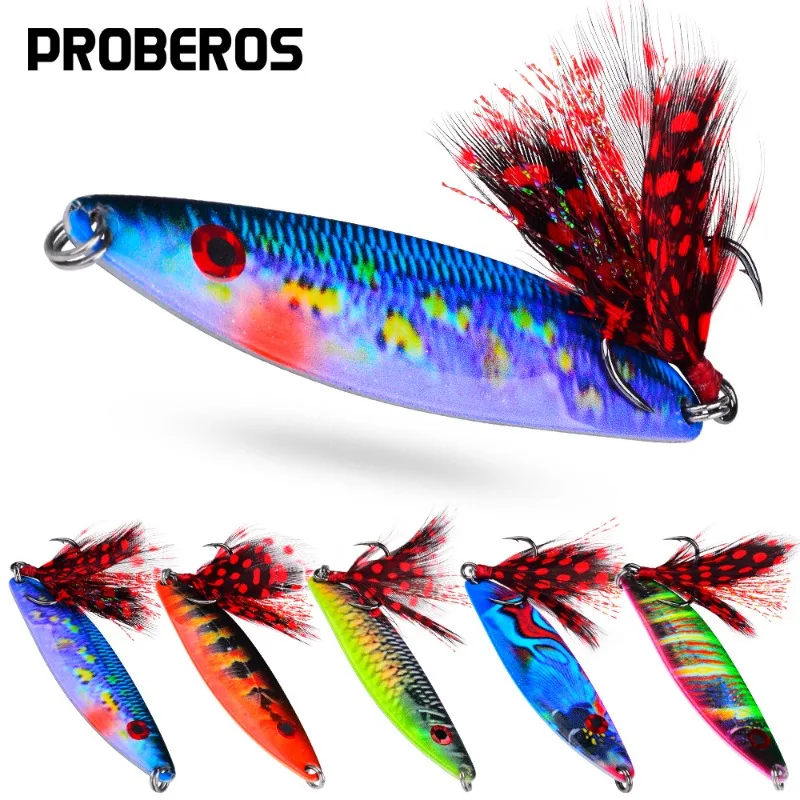 

3pcs 17g Metal Spinner Spoon Sequins S Shaped Design Realistic Fish Scale for Bass Feather Triple Hook 3D Print Laser All Waters