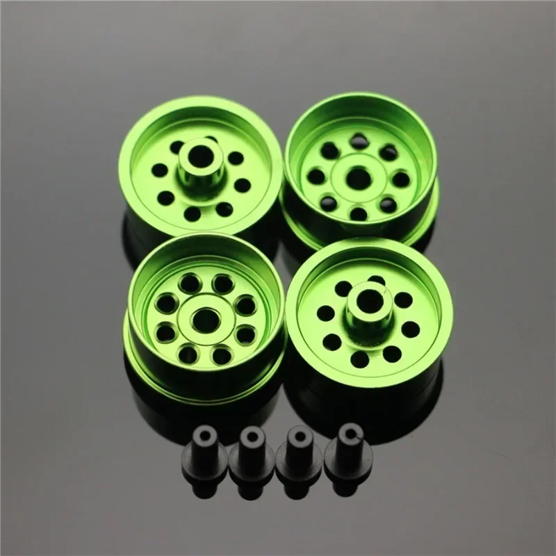 4Pcs Middle Diameter Lightweight Wheels Self-made Parts For Tamiya MINI 4WD Colored Wheel Aluminum Alloy
