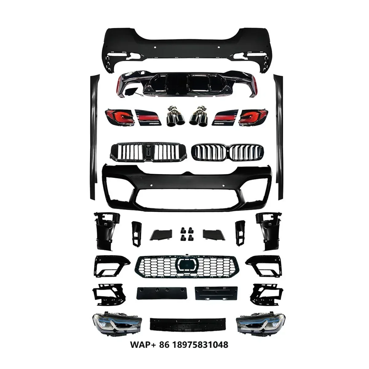 

Car Bumper Body Kit 18-20 for 5 Series G30/G38 Upgrade to G30/G38 21-23 M5 Style Body Kit Bumper Assembly Side Skirt