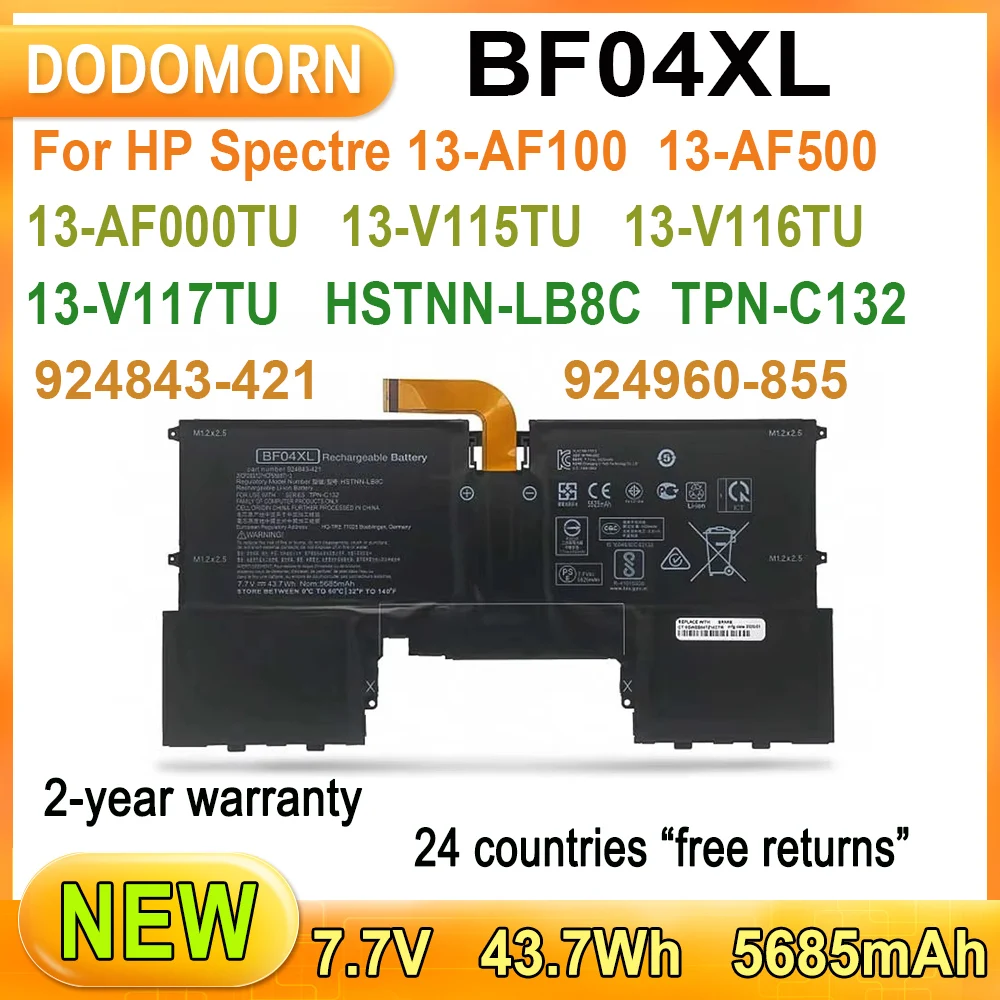 Imagem -01 - Bateria do Portátil Peça de Substituição hp Spectre 13-af100 13-af500 13-af000tu 13-v115tu Hstnn-lb8c Tpn-c132 924843421 7.7v Novo Bf04xl bateria do portatil peca de substituicao hp spectre 13 af100 13 af500 13 af000tu 13 v115tu hstnn lb8c tpn c132 924843421 77v novo bf04xl 01