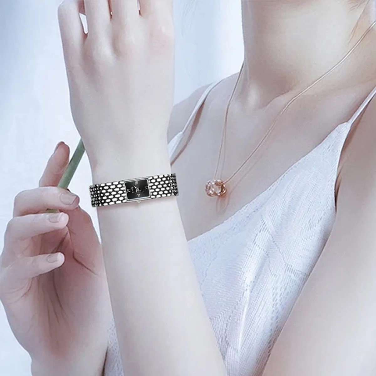 LIGE женские кварцевые часы, роскошный ремешок из нержавеющей стали, спортивные женские часы на открытом воздухе, водонепроницаемые квадратные женские часы, повседневные часы