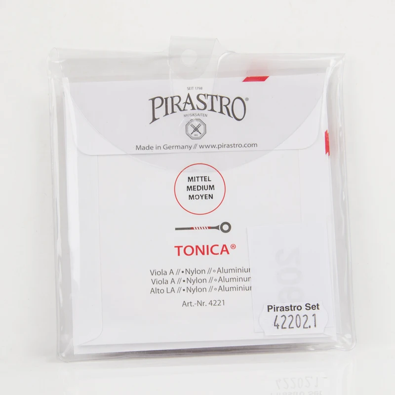 PIRASTRO TONICA Viola Strings Set A-D-G-C 4 Strings Synthetic Core Medium Tension Ball End Suit for 15.5 to 16.5 inch