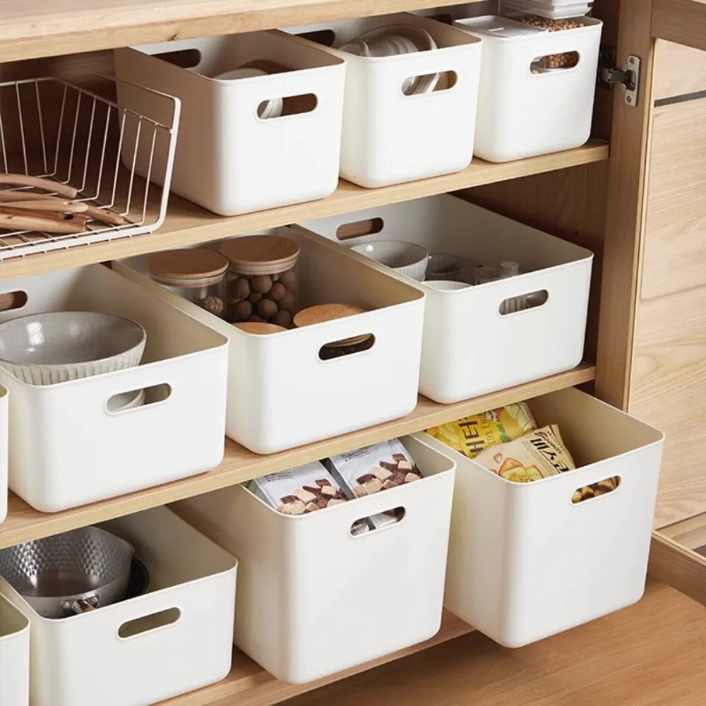 

Plastic Underwear Storage Box with Lid Clothes Organizer for Wardrobe or Desktop White Closet Basket for Home Organization