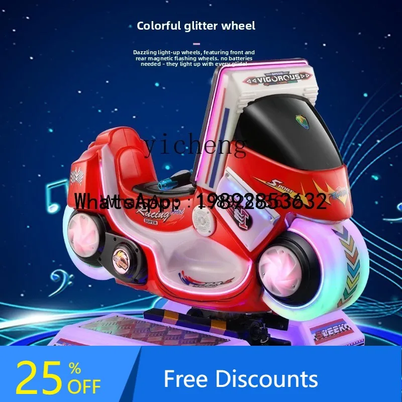 AD Children's Game Machine Coin-Operated Commercial Toy Racing Motorcycle 3D Interactive Indoor Game Machine