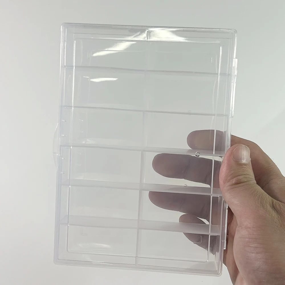 Caja organizadora de plástico con compartimentos para accesorios de uñas, contenedores de almacenamiento de cuentas para Artes de costura de tornillos, 5 piezas, 12 rejillas