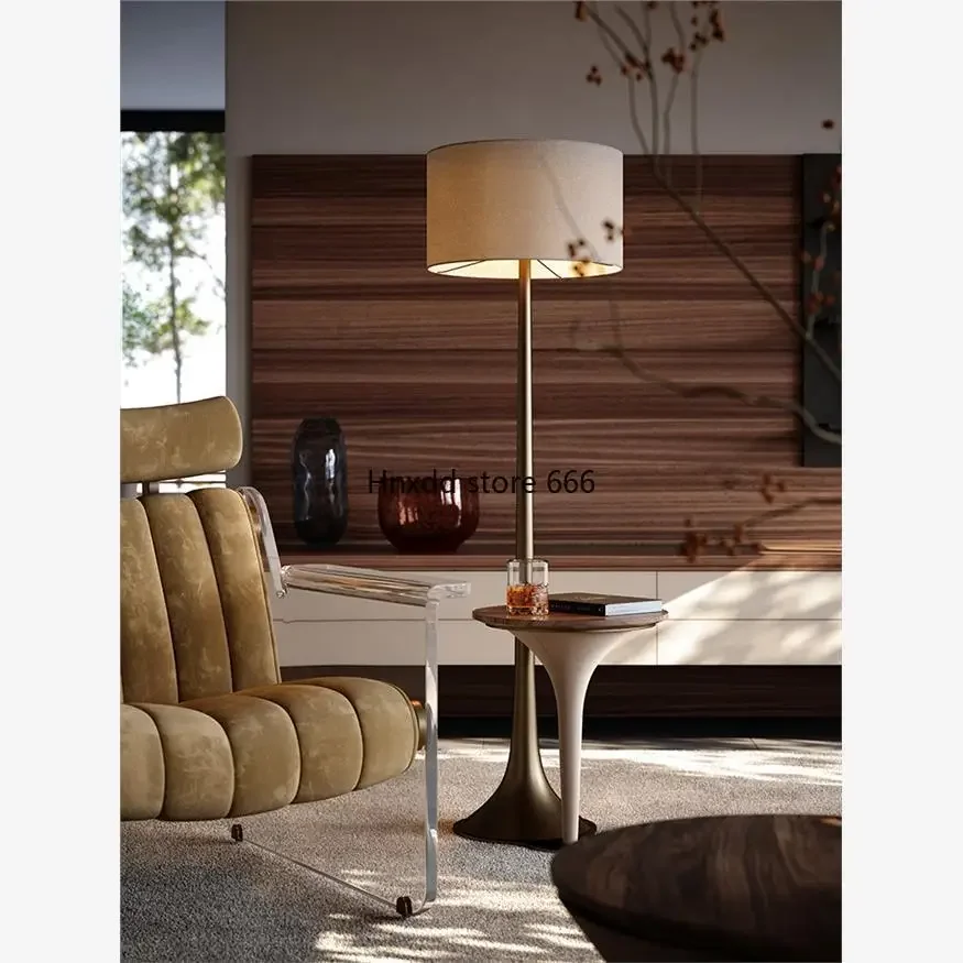 Living room sofa side few black walnut with lamp creative small coffee table