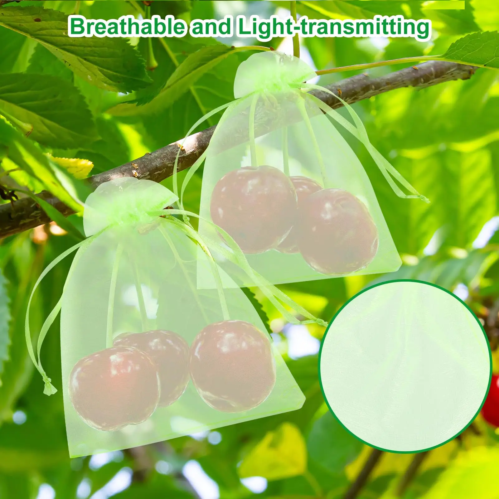 100 قطعة أكياس حماية الفاكهة أكياس نمو النبات مكافحة الطيور المعاوضة شبكة حقيبة الخضار الفراولة أكياس أدوات الحدائق
