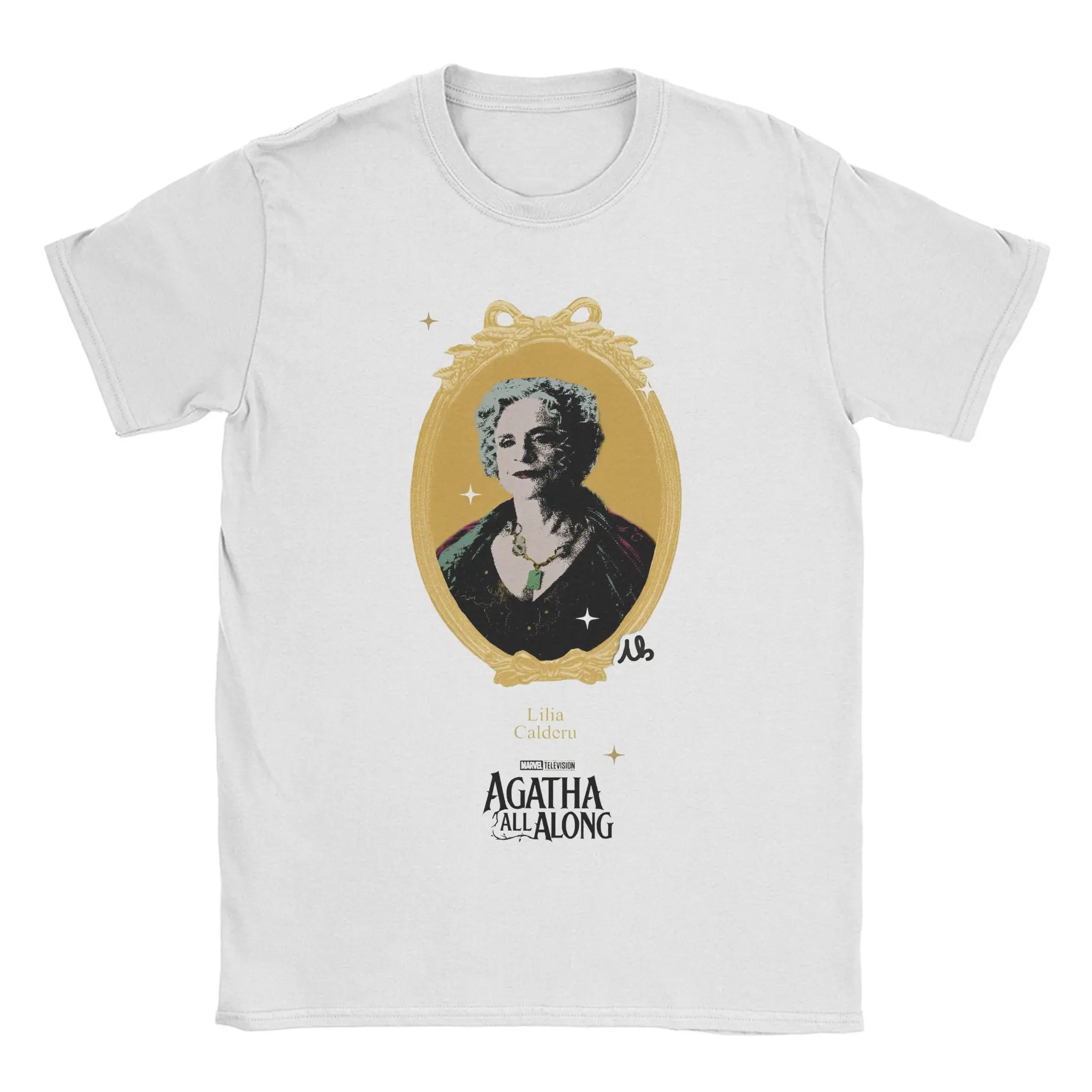 Agatha All Along Lilia Calderu T Shirts Men 100% Cotton Casual T-Shirt O Neck Movie Harkness Tee Shirt Short Sleeve Tops Party