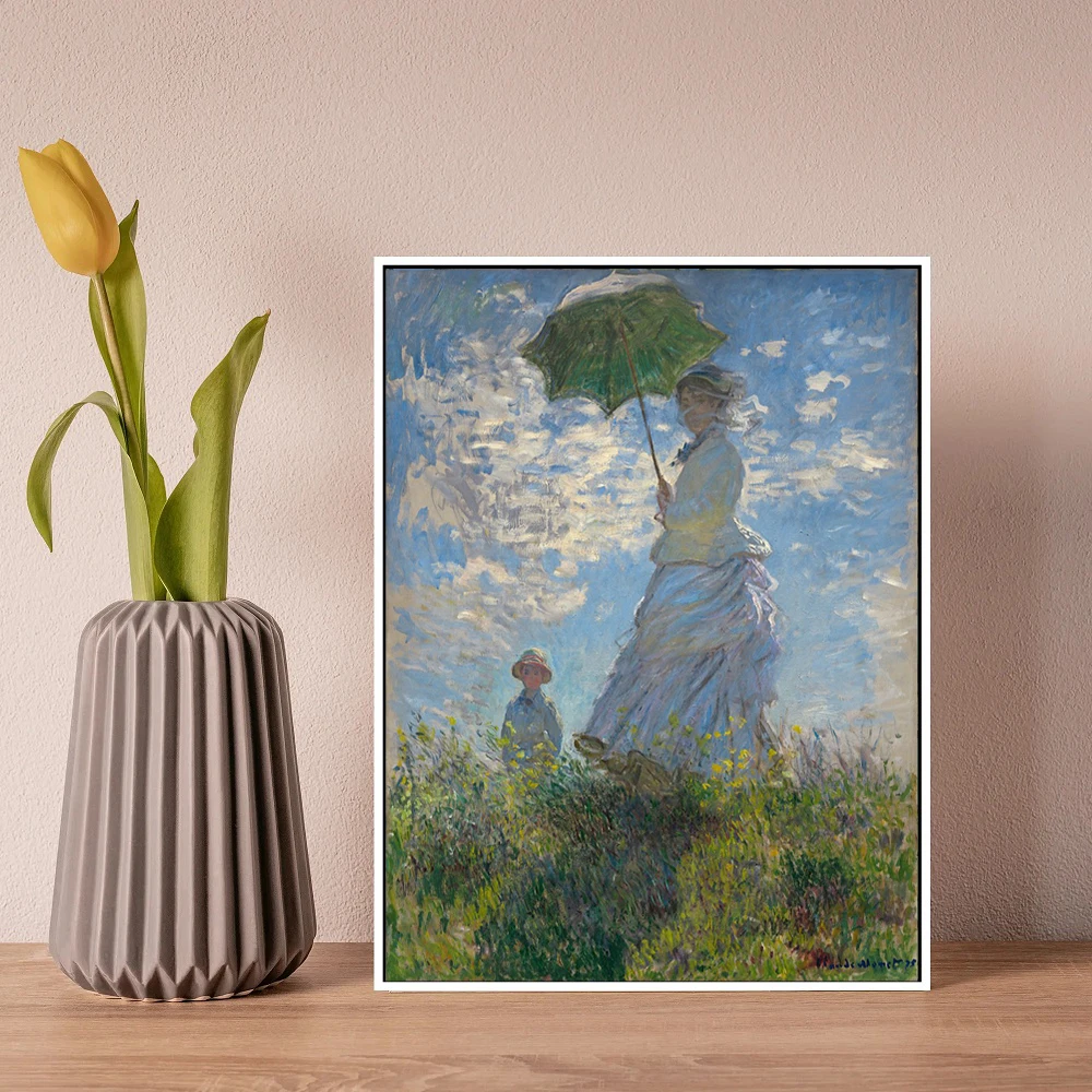 Woman With A Parasol Claude Monet Oils 5D DIY Diamond Painting Kit Diamond Embroidery Room Wall Art Prints Home Decor Mural