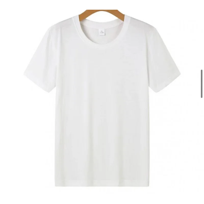 Custom Cotton-Shirt Advertising Shirt Cultural Shirt Workwear Drop Shoulder Round Neck Short Sleeve Printed Embroide