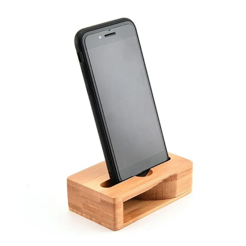 Wooden Holders Desktop Stand Mobile Phone Loudspeaker Holder Bamboo Sound Amplifier Speaker For Iphone Xiaomi Huawei Phone Hot
