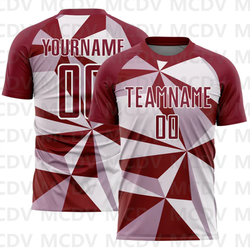 Custom Black White Geometric Pattern Sublimation Soccer Uniform Jersey Personlized Team name you name number T-Shirts image 4