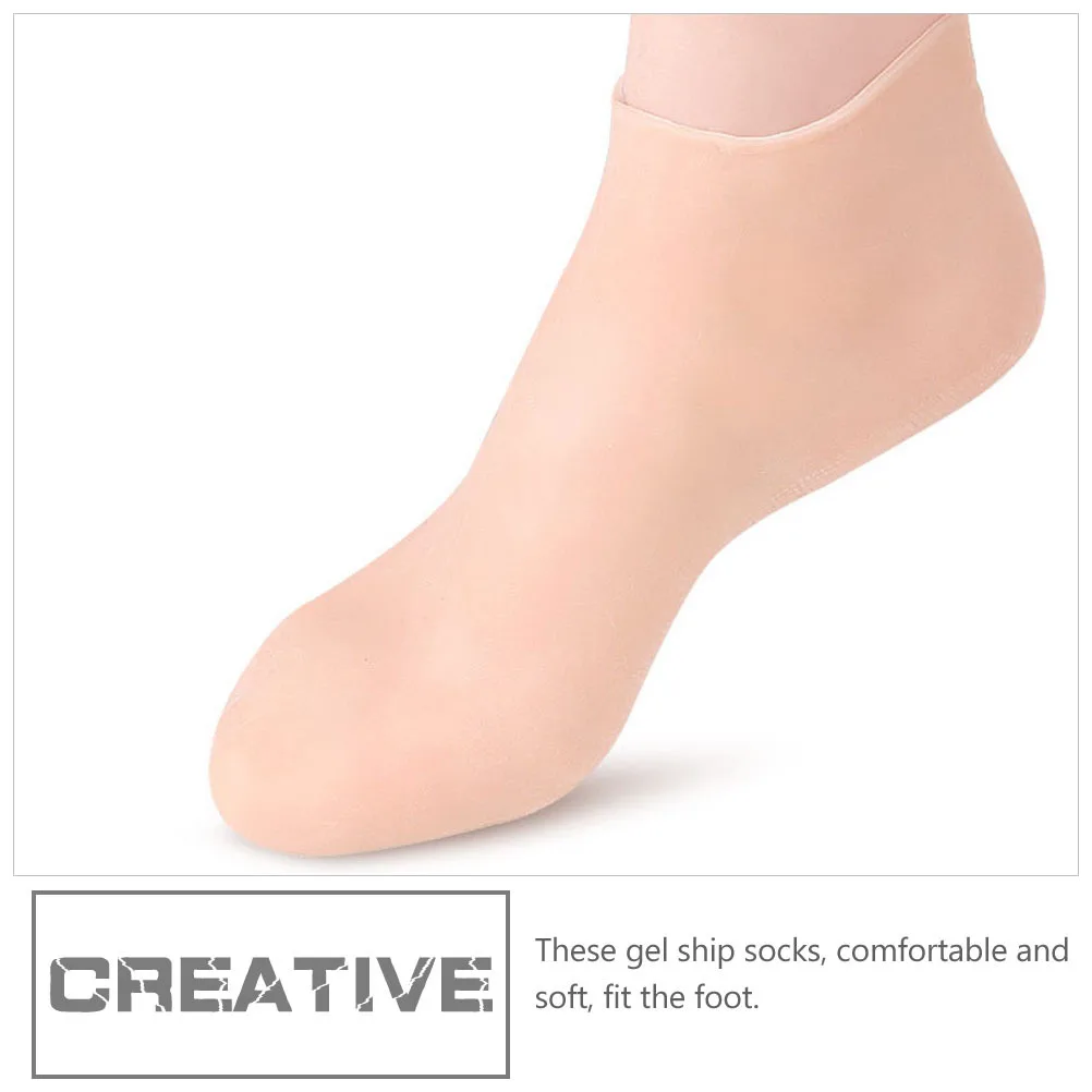 

3Pairs Gel Ankle Socks Moisturizing Anti-Crack Sebs Material Comfortable Soft Everyday Foot Care Gel Ankle Socks