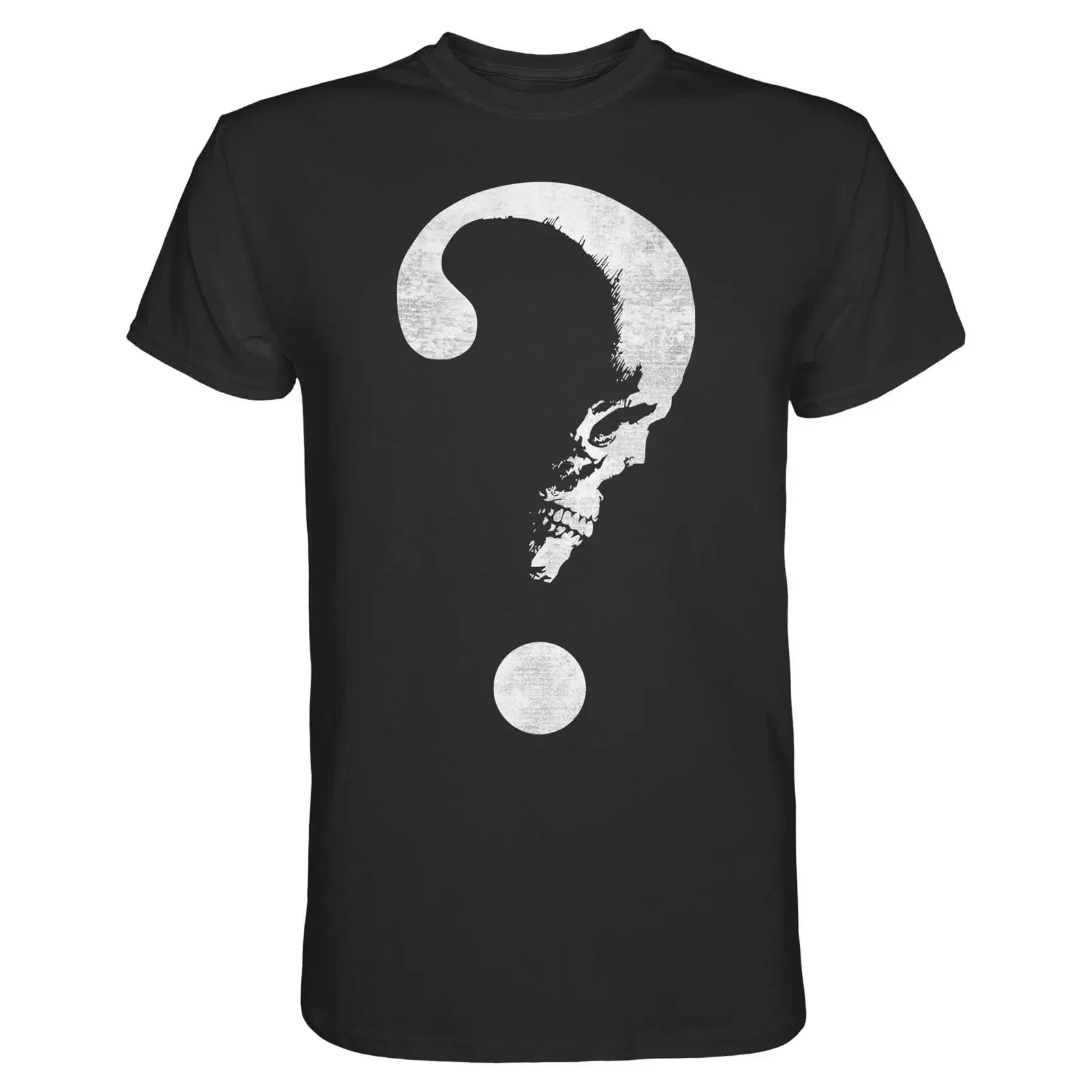 Skull T Shirt Question Mark Why Idea vintage Washed streetwear Unisex Stylish Breathable graphic fashion Slightly Stretched