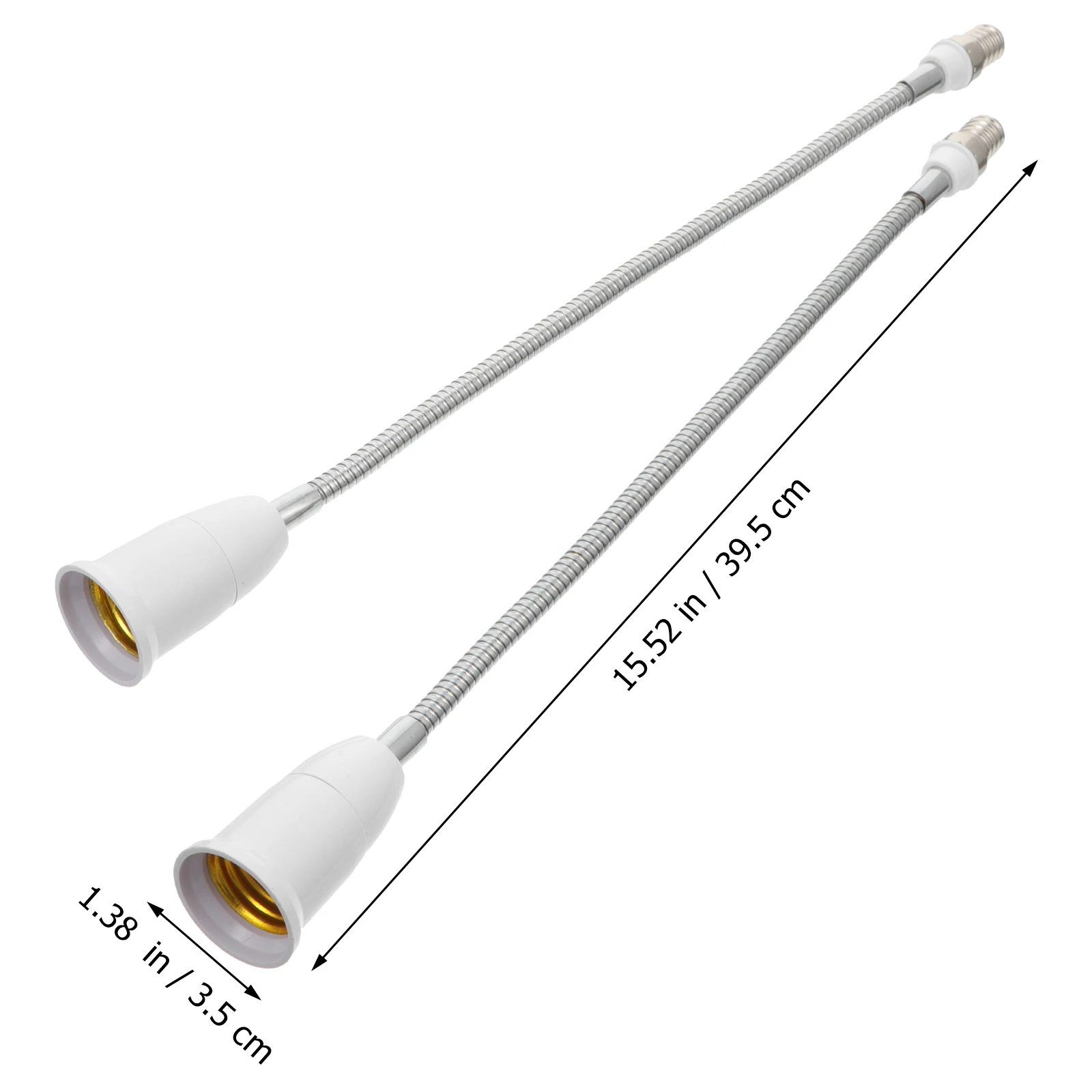 

Soft Tube Light Socket Extender 39.5Cm Flexible Universal Lamp Holder 360 Degree Adjustable Extension For Recessed Fixtures