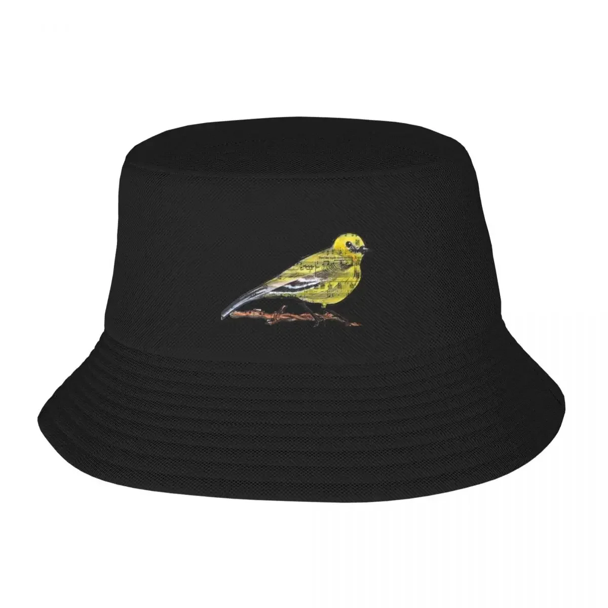 Yellow Tailed Finch Bucket Hat summer hats Fashion Beach Hat Women Men's