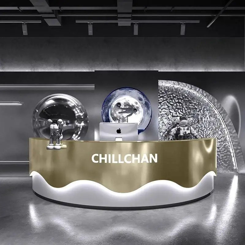 Meja Resepsionis Butik, Meja Resepsionis Klinik, Meja Resepsionis Bisnis Berbentuk Lengkung, Meja Resepsionis Salon Kecantikan Modern, Meja Resepsionis, Perabot