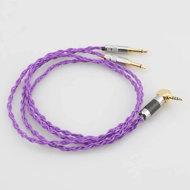 جديد 2.5 مللي متر الزاوية اليمنى متوازنة 8 النوى الفضة مطلي رئيس [كابل الهاتف ترقية لسماعة الرأس البؤرية Elegia elear البؤرية واضحة برو