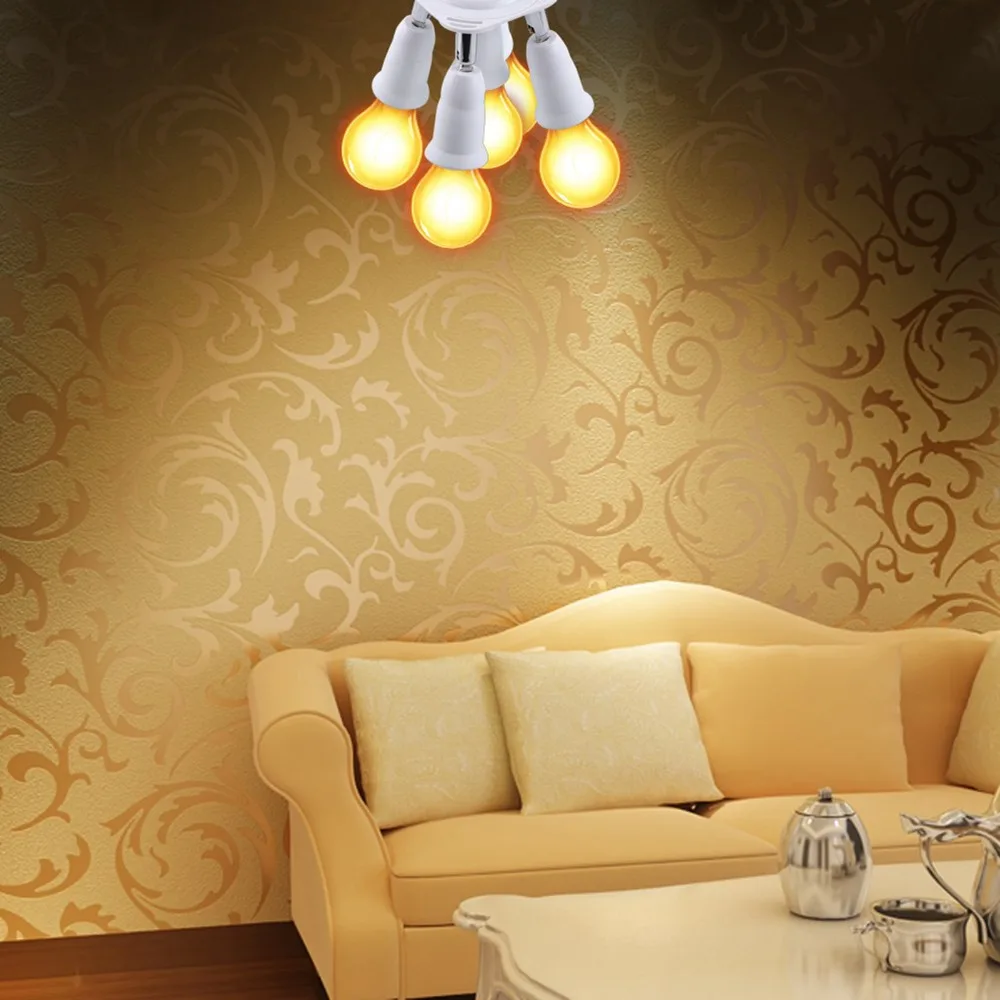 Durable E26 Light Splitter PBT White Lamp Holder Converter Adjustable Direction Bulb Adapter Holder Fluorescent Bulbs