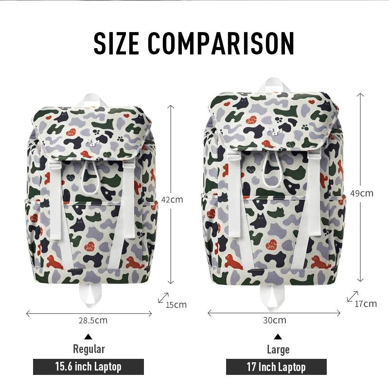 【 Pet Series 】MAH 2023 Autumn and Winter New Backpack Female College Student School Bag Large Capacity Computer Backpack