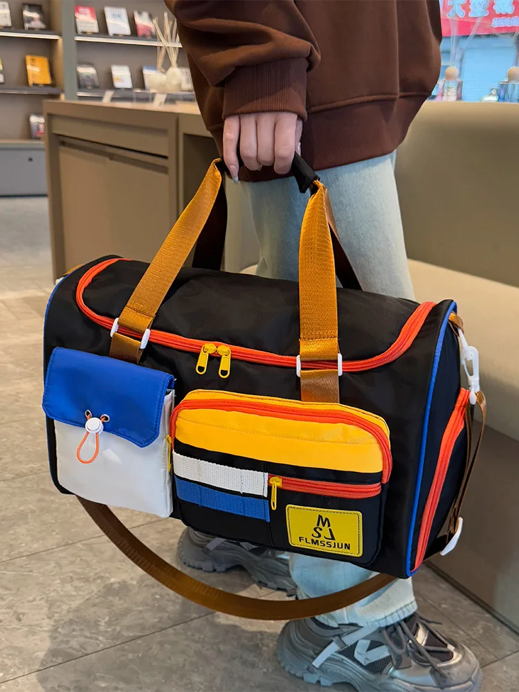 おしゃれで大容量のスポーツフィットネスバッグ、軽量ハンドバッグ、短期出張、レディースアウトドア旅行用