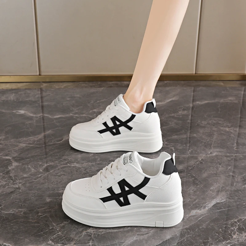 

Women's 5.5CM Platform Sneakers for Women Comfortable Walking Shoes Non Slip Rubber Sole Casual Fashion Breathable Footwear