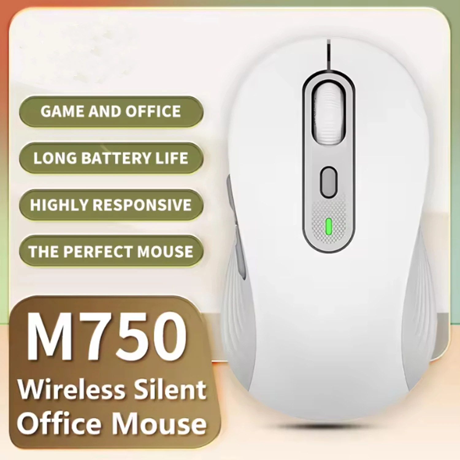 

M750 Мышь 2,4 ГГц USB-приемник Беспроводные мыши 2000DP Офисная умная мышь Портативная мышь для ПК Ноутбук