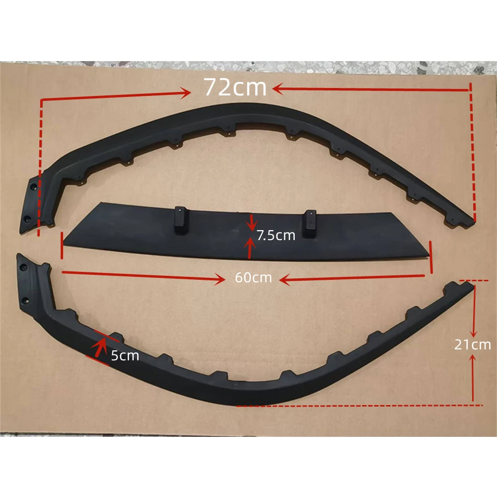 استخدام لأوبل كورسا B الفاصل الجبهة حافة مصد السيارة المفسد الجناح طقم الجسم قطع غيار السيارات ملحق 3 قطعة العالمي #2