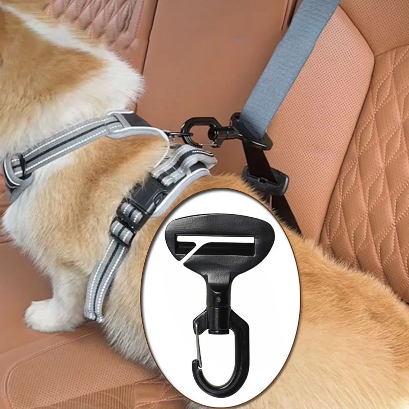 Dog Safety Buckle All Car Seat Belt Buckle Lightweight Aluminium Alloy Portable Anti-Interference Pet Fastening Safety Hooks