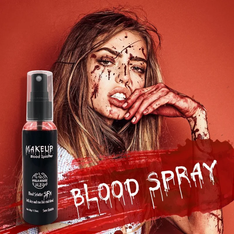 50g Halloween Plasma Spray Simulation Makeup Props Vampire Zombie Funny Makeup Spot Fast Delivery Make Up Face Paint Fake Blood