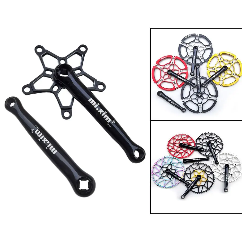 Lightweight BCD 130mm Bike Crank , Universal 170mm Aluminium Alloy Single/Double Crankset Crank  Repair Parts