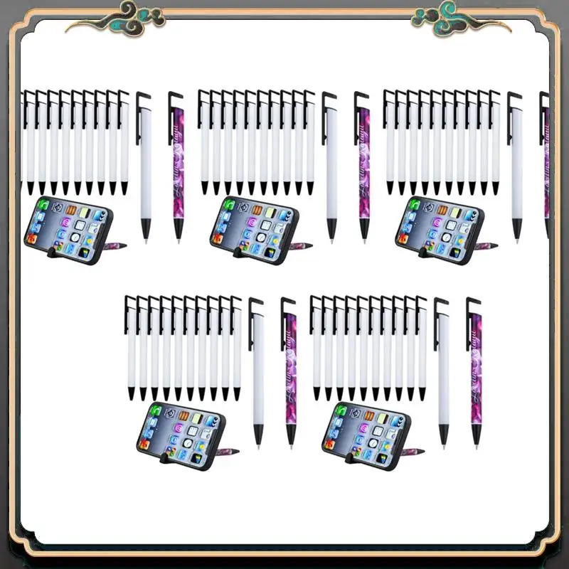 Reliable-Pack Of 50 Sublimation Pen Blanks With Shrink Wrap Coated Aluminum Tube Body For Sublimation Printing Ballpoint Pens
