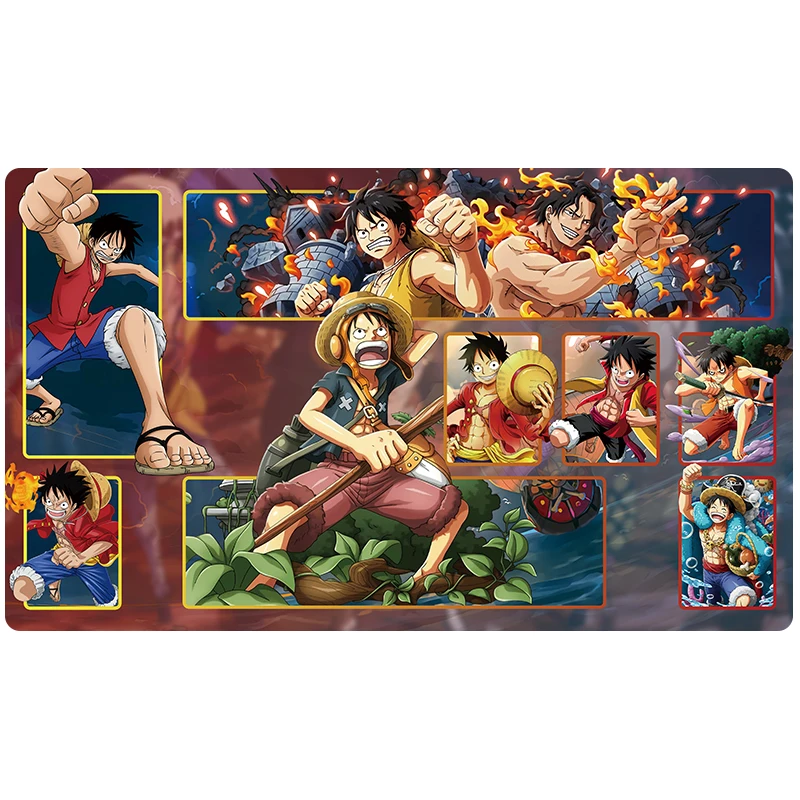 60*35*0.2cm Diy One Piece Dedicated GAME Card Mat Battle OPCG Luffy Ace Zoro Law Robin Hancock Gift Toy Game Anime Table Mat