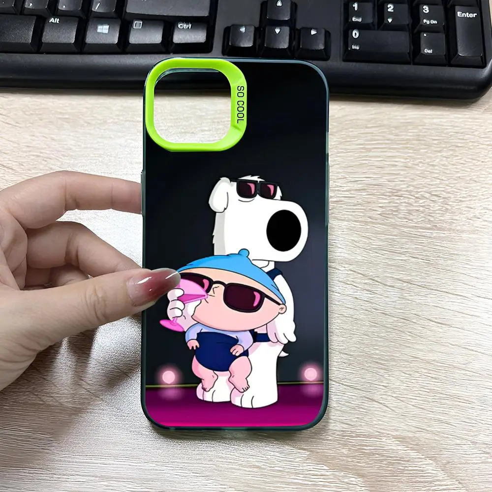 P-Peter Family G-Guy Phone Case 2024 IMD Case For IPhone 16 15 Pro XR XS 7 8 Plus SE2024 Shockproof Color Phone Funda Cover