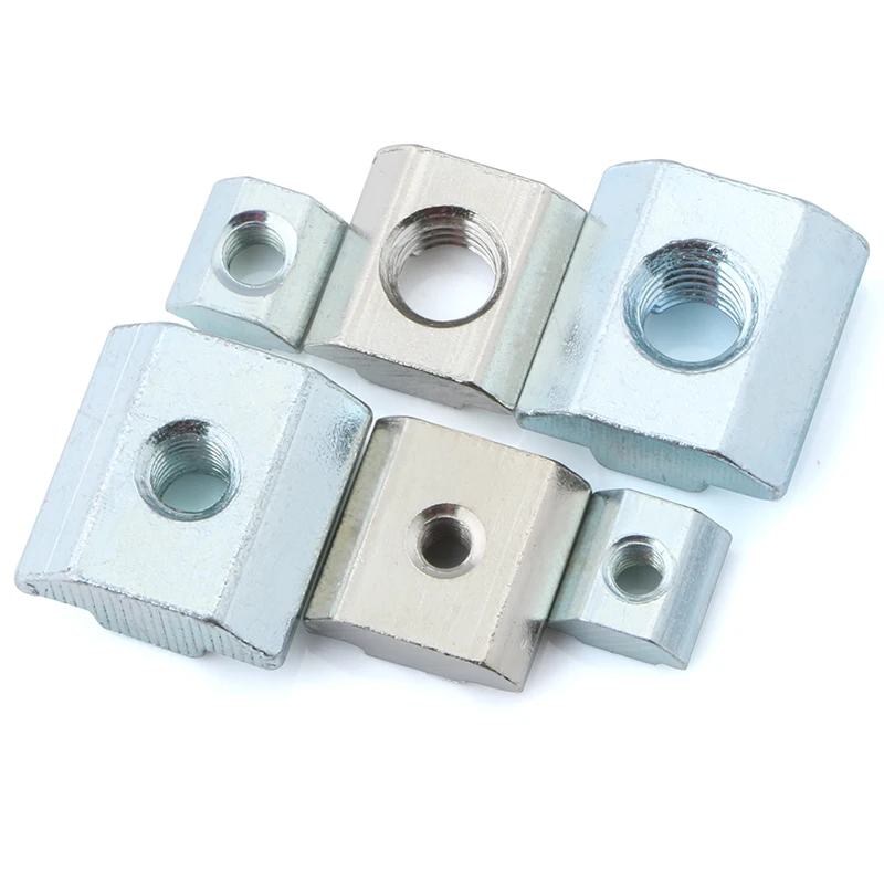 5-20Pcs M3 M4 M5 M6 M8 M10 T Block Square nuts T-Track Sliding Hammer Nut for Fastener Aluminum Profile 2020 3030 4040 4545