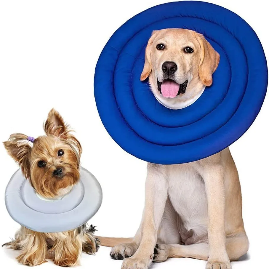 Elizabethan Collar for Dogs Adjustable Neck Drawstring Waterprof Protective Donut Collar Prevent Biting & Scratching  Cat Collar
