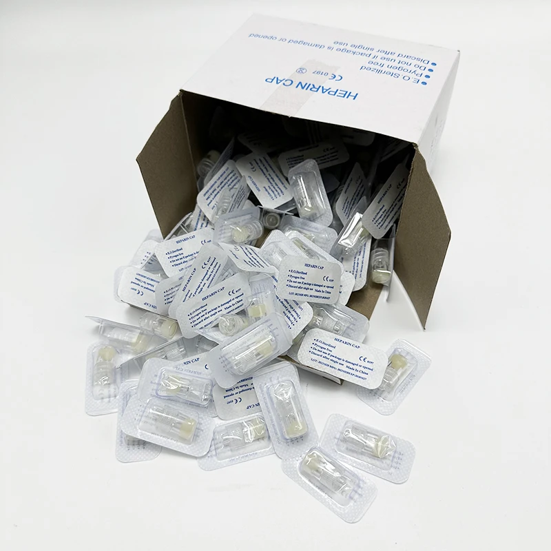 50-500pcs Heparin Cap IV Disposable Cannula Heparin Caps for Dog Cat Pet Veterinary Supplies