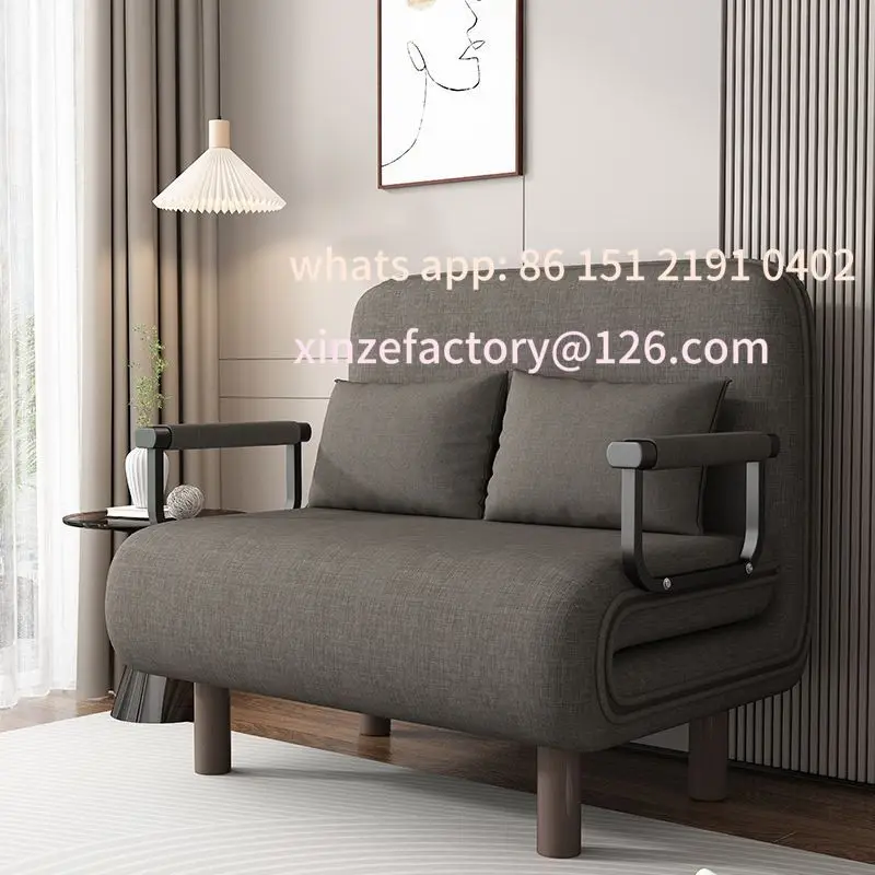 

Customizable Folding Sofa Bed Small Apartment Dual-purpose Living Room Single Leisure Lunch Break Bed Lazy