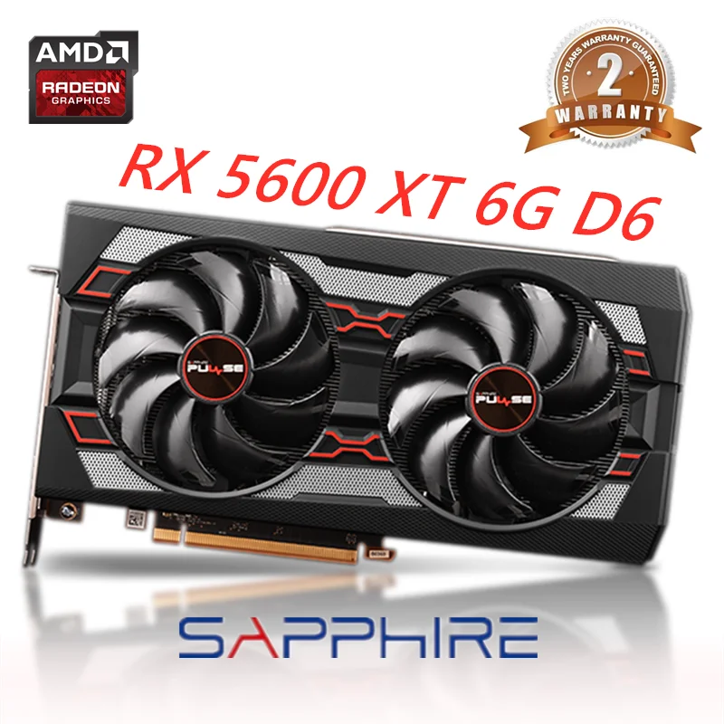 

Графический процессор AMD Radeon ™ RX 5600 XT 6 ГБ 192 бит GDDR6 Видеокарта для настольного компьютера Игровая видеокарта PCI Express 4.0 Б/у