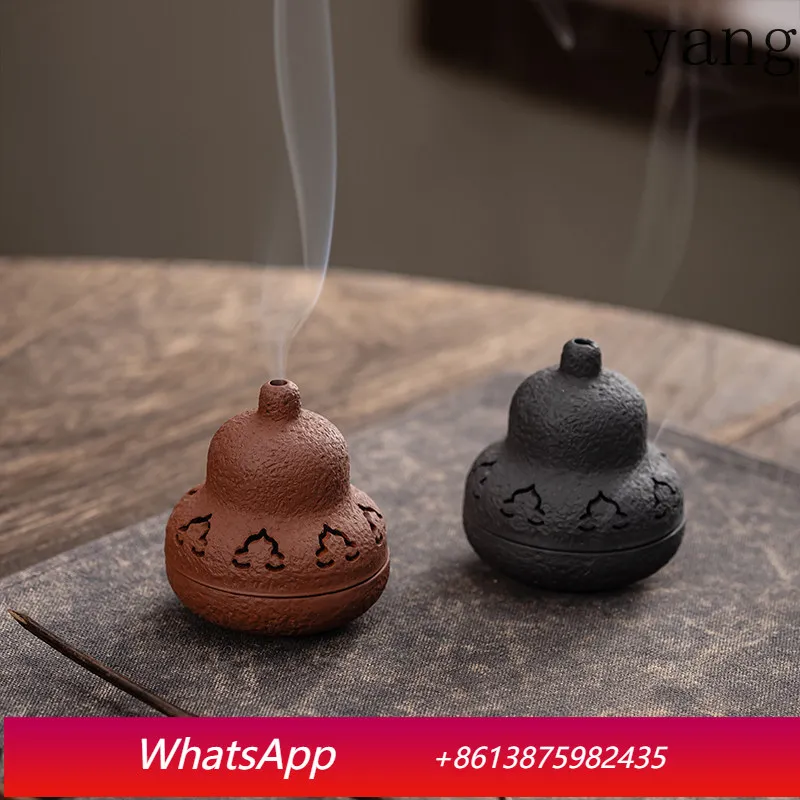 

LTT purple sand small gourd incense burner purifying air incense burner household indoor incense plate