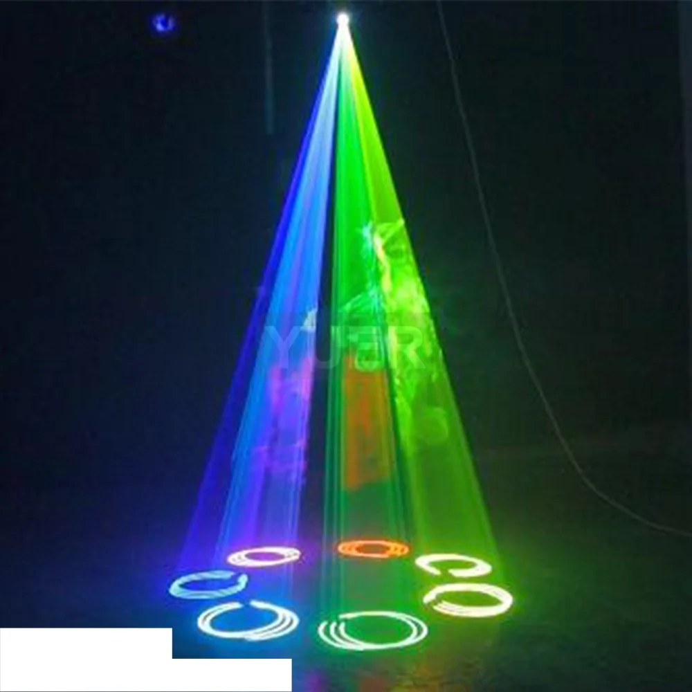 YUER-Scanner d'Animation de Scène, Lumière Laser Dj, ILDA DMX, Faisceau de Lumière Laser RGB 8W, pour Spectacle de ix