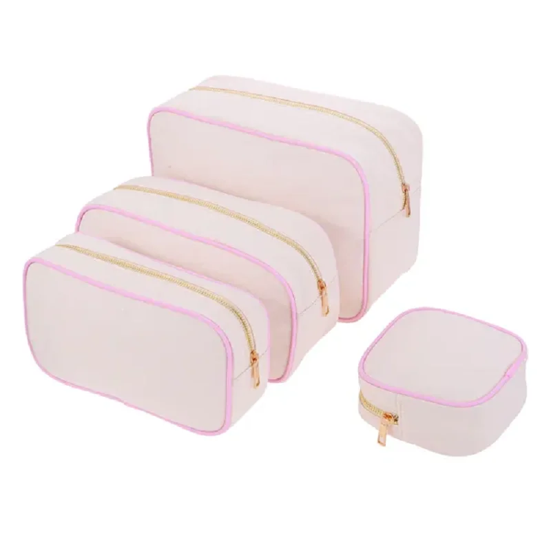 Fashion Customized Cute Makeup Toiletry Pouch Women Canva Cosmetic Bags