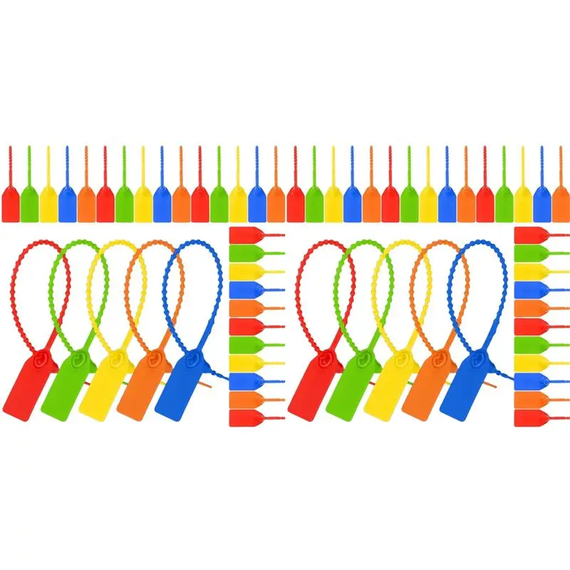 

【VALUE MONEY】1000Pc Plastic Tamper Seals Zip Ties For Blank Security Tags Disposable Self-Locking Signage Trailer Truck Seal Tie